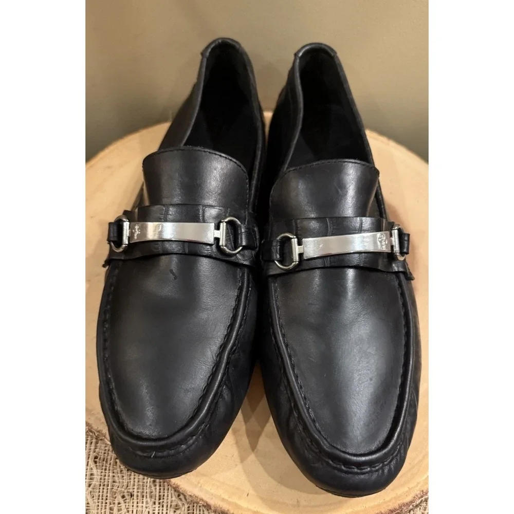 Cole Haan‎ Men 11.5 M Somerset Bit II Loafers Black Tumbled Leather $168
